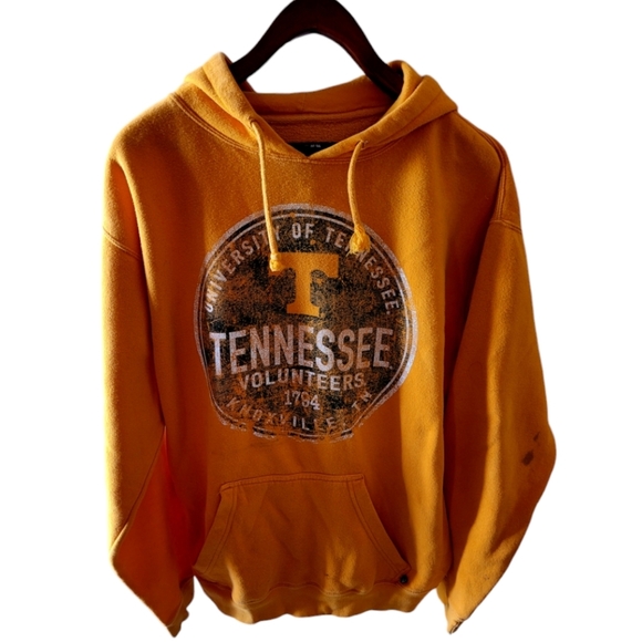 J. America University of Tennessee Graphic Hoodie Sweatshirt Size Large Orange - Picture 1 of 7